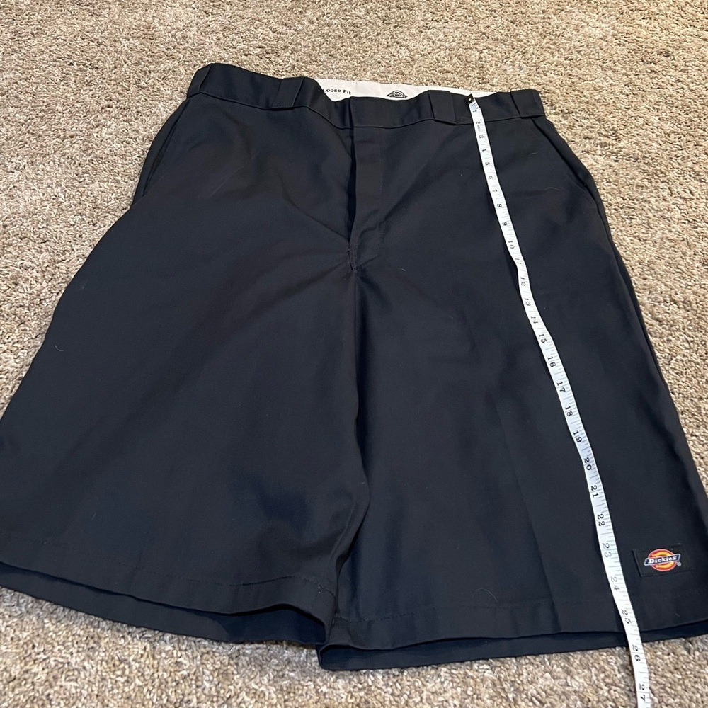 Dickies Black Flat-Front Work Shorts